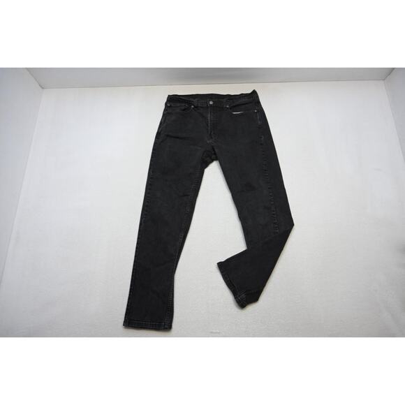 Levi's 505 Regular Fit Straight Rugged Denim Black Jeans Mens Size 36 x 30 - Picture 1 of 9